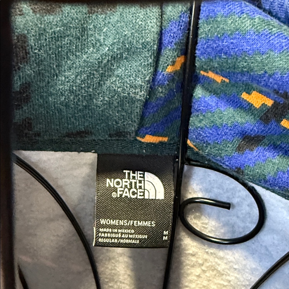 The North Face Blue and Green Plaid  Hoodie - Picture 2 of 6
